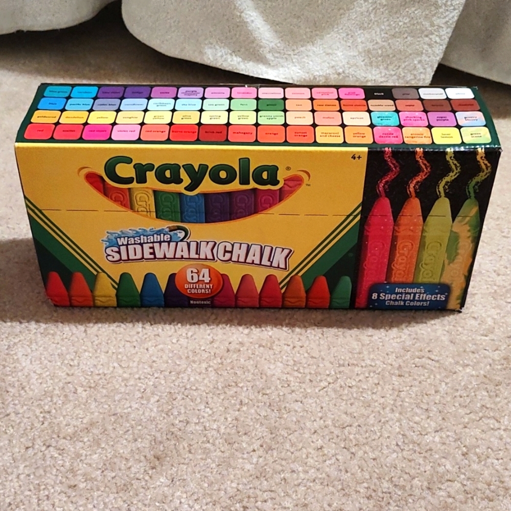 Crayola Washable Sidewalk Chalk 64 ct